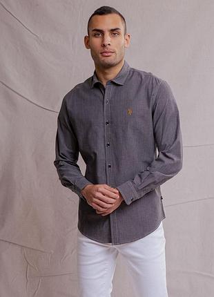 Рубашка серая мужская u. s. polo assn