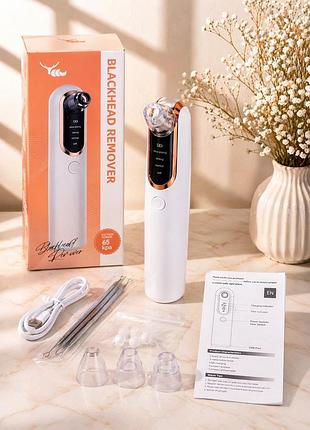 Вакуумный очиститель пор blackhead remover 65 kpa аппарат для чистки лица от черных точек 5 насадок usb