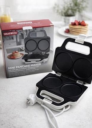 Мини блинная мельница sugarwhisk mini pancake maker, электрическая форма для панкейков