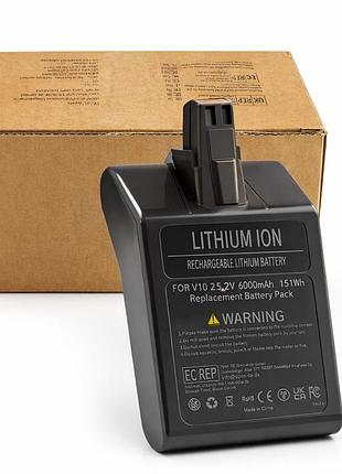 Акумулятор для пилососа dyson v10 25.2v 6000mah li-ion replacement battery