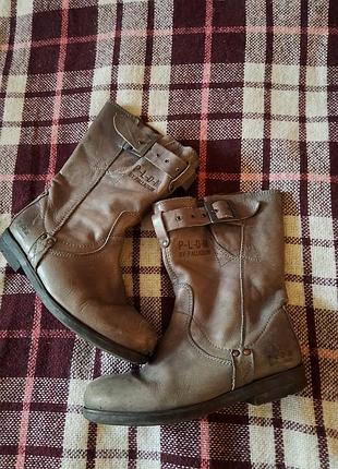 Кожаные осенние сапоги palladium в стиле biker / casual