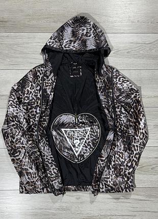 Нова жіноча куртка вітровка гуесс guess los angeles leopard print, l, оригінал