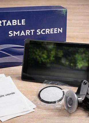 Портативный смарт дисплей в авто portable smart screen, автомобиль р с креплением и usb, carplay/android auto