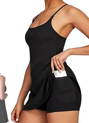 Спортивна сукня з вбитими шортами та кишенями розмір xxl xxxl