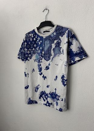 Louis vuitton monogram bandana printed t-shirt чоловіча футболка луі вітон