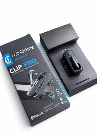 Bluetooth гарнитура cellularline clip pro с док-станцией микрофоном для звонков