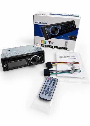 Автомагнитола 1din mp3 5008 bluetooth usb aux fm с пультом, цветной дисплей, мультимедийная магнитола в авто