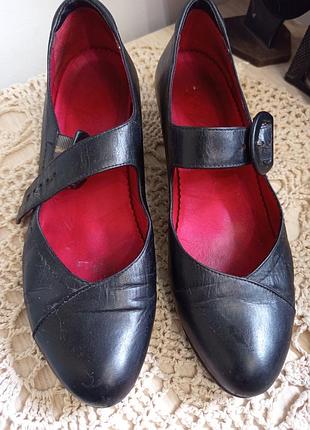 Шкіряні мері джейн на міському підборі  vabeene, size 39