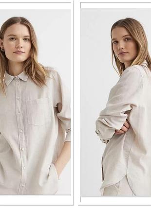 H&m plus size сорочка льон