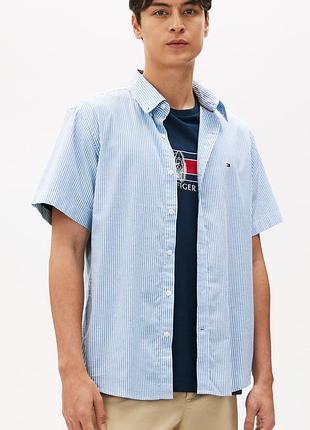 Сорочка\рубашка tommy hilfiger slim fit striped stretch oxford shirt