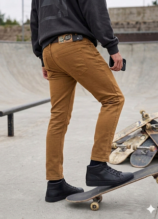Джинсы cheap monday w32 l32, и w30 l32 коричневые / терракотовые / песочные скинни