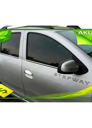 Накладки на ручки 4 шт нержавеющая сталь carmos для renault sandero 2013-2022 хромированные элементы для ve-33