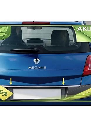 Кромка багажника нержавеющая omsaline для renault megane ii 2004-2009 защитная накладка для авто хромиро ve-33
