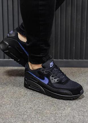 Мужские кроссовки nike air max 90 black / purple / smb+ 🔗