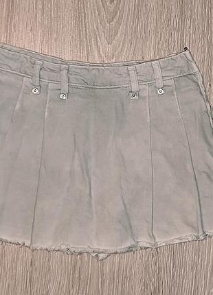 Джинсовая юбка-шорты в складку от zara на 13-14 лет.