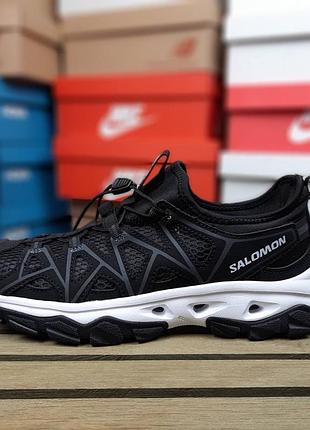 Чоловічі кросівки salomon xt-quest чорні на білій