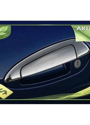 Накладки на ручки omsaline для fiat linea 2006-2018 хромированные защитные элементы для тюнинга авто ve-33