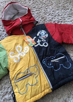 Тепла дитяча куртка розмір 2-3 роки,3-4 роки