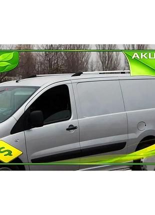 Рейлинги хром длинная для peugeot expert 2007-2016 дуги на крышу алюминиевые с пластиковыми ножками ve-33