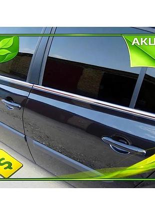 Наружняя окантовка стекол 4 шт нержавейка omsaline для renault megane ii 2004-2009 хром накладки для тюн ve-33