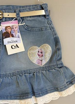 Джинсовая юбка c&amp;a frozen 2