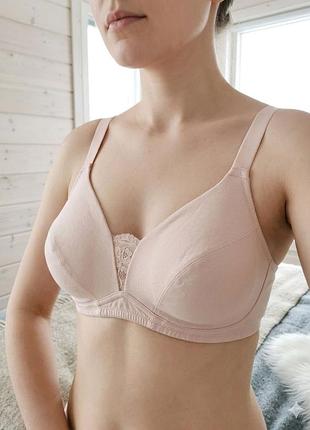 Бюстгальтер бра нижнее белье мягкое без косточек хлопок 32dd 70e