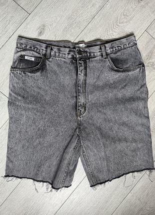 Вінтажні джинсові шорти j.f.gee — варений денім (acid wash) — 100% бавовна
