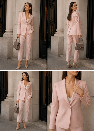 Новый брючный костюм в пудрово-розовом оттенке • elegant city style • feminine chic