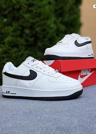 N1ke air force 1 белые с чёрным