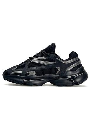 Чоловічі кросівки lacoste l003 2k24 all black silver
