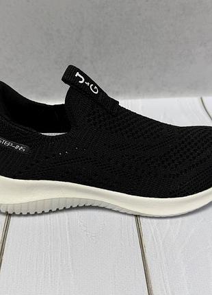 Детские легкие тканевые слипоны сетка jong golf 31-38 черный