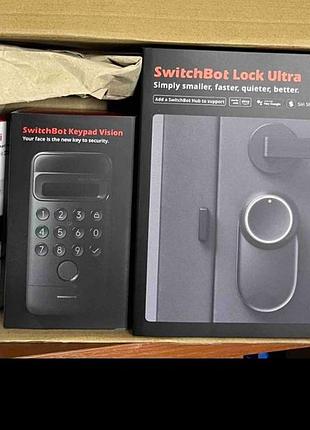 Комплект умного замка switchbot lock ultra + keypad vision + hub mini