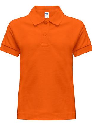 Детская тенниска-поло jhk kid unisex polo оранжевая, 7-8