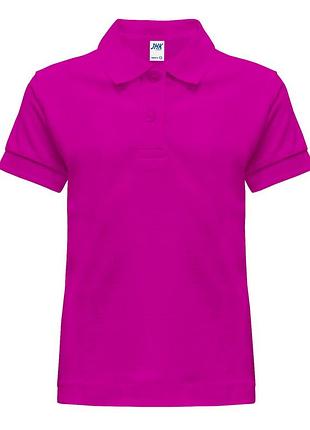Детская тенниска-поло jhk kid unisex polo малиновый, 7-8