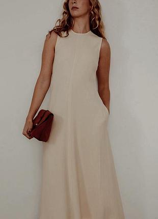 Длинное платье zara шерсть