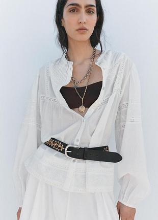 Шкіряний ремінь із тваринним принтом zara