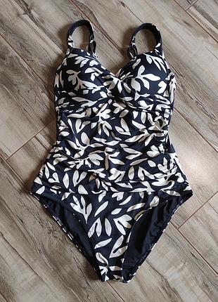 Стильный слитный купальник marks &amp; spencer с эффектом утяжки, размер 12 (m/l)