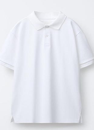 Zara новая с биркой базовая поло футболка свободного стильного кроя