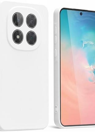 Чехол fiji full soft premium для xiaomi redmi note 14 pro противоударный бампер с микрофиброй white