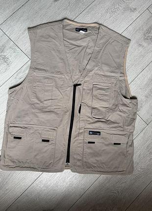 Чоловіча трекінгова жилетка quechua (decathlon) | розмір xl | 100% бавовна