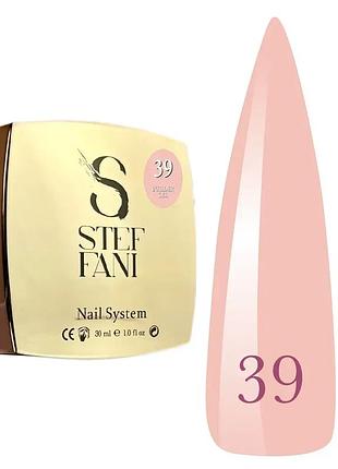 Гель для ногтей steffani builder gel 39 (бежевый натюрель), моделирующий uv/led профессиональный, 30ml