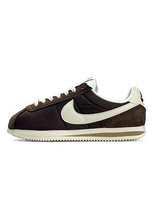 Жіночі кросівки nike cortez w brown white