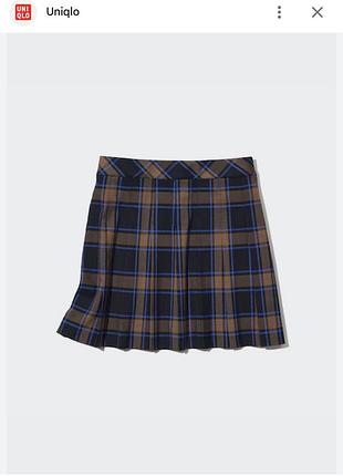 Спідниця в клітинку в складку від uniqlo