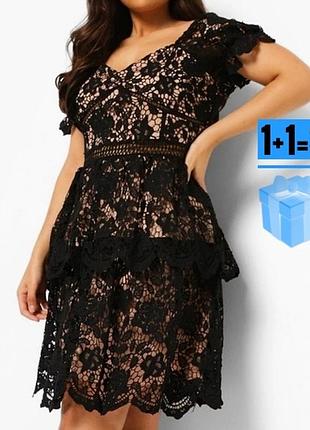 Мереживна вечірня сукня boohoo 22