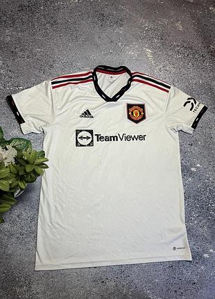 Біла футболка бутбольна adidas manchester united (оригінал)