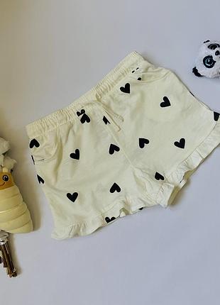 🖤 f&f шорти з сердечками 5-6 років / 116 см 🖤