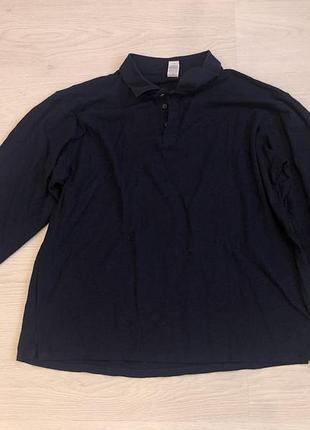 Котоновий лонгслів поло fruit of the loom, 3xl