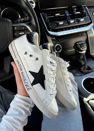 Крутые кеды golden goose кожа