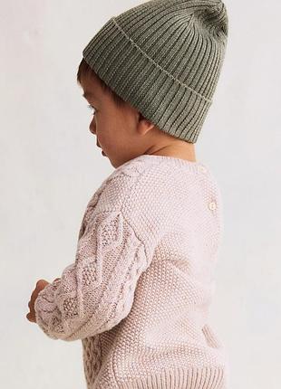 H&amp;m adorables merino wool детская ребристая шапка из чистой шерсти