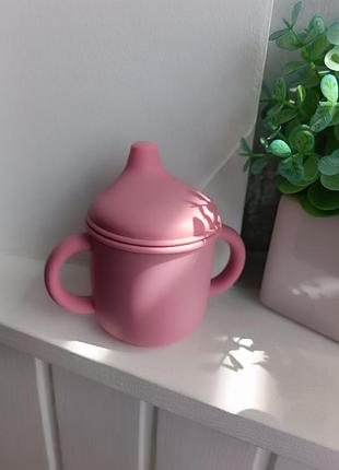 Поильник непроливайка силиконовый с носиком blush